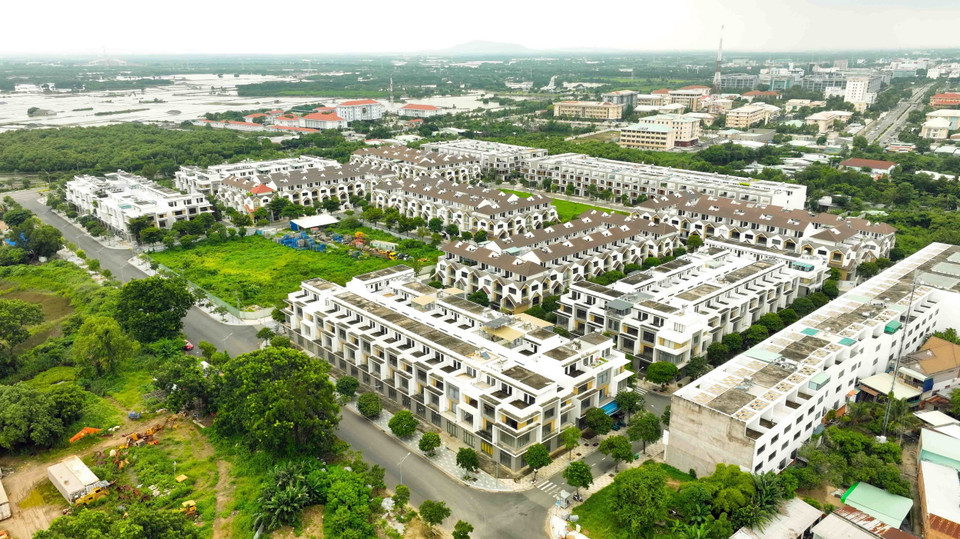 Khu đô thị mới trên đường Nguyễn Văn Cừ, phường Long Toàn, thành phố Bà Rịa, tỉnh Bà Rịa-Vũng Tàu. (Ảnh: Vũ Sinh/TTXVN)