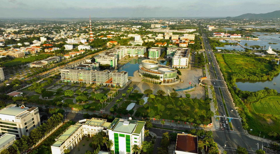 Khu hành chính tỉnh Bà Rịa-Vũng Tàu ở Thành phố Bà Rịa. (Ảnh: Vũ Sinh/TTXVN)