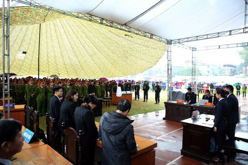 Quang cảnh vụ xét xử. (Ảnh: Phan Tuấn Anh/TTXVN)