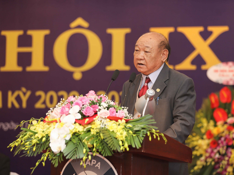 Đại biểu tham luận tại đại hội. (Ảnh: Thanh Tùng/TTXVN)