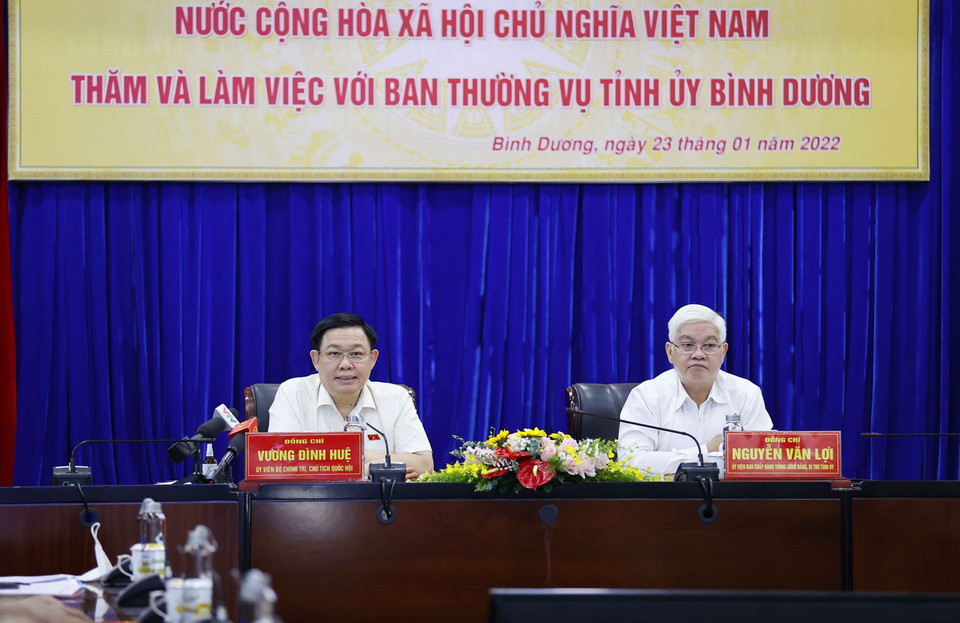 Chủ tịch Quốc hội Vương Đình Huệ phát biểu. (Ảnh: Doãn Tấn/TTXVN)