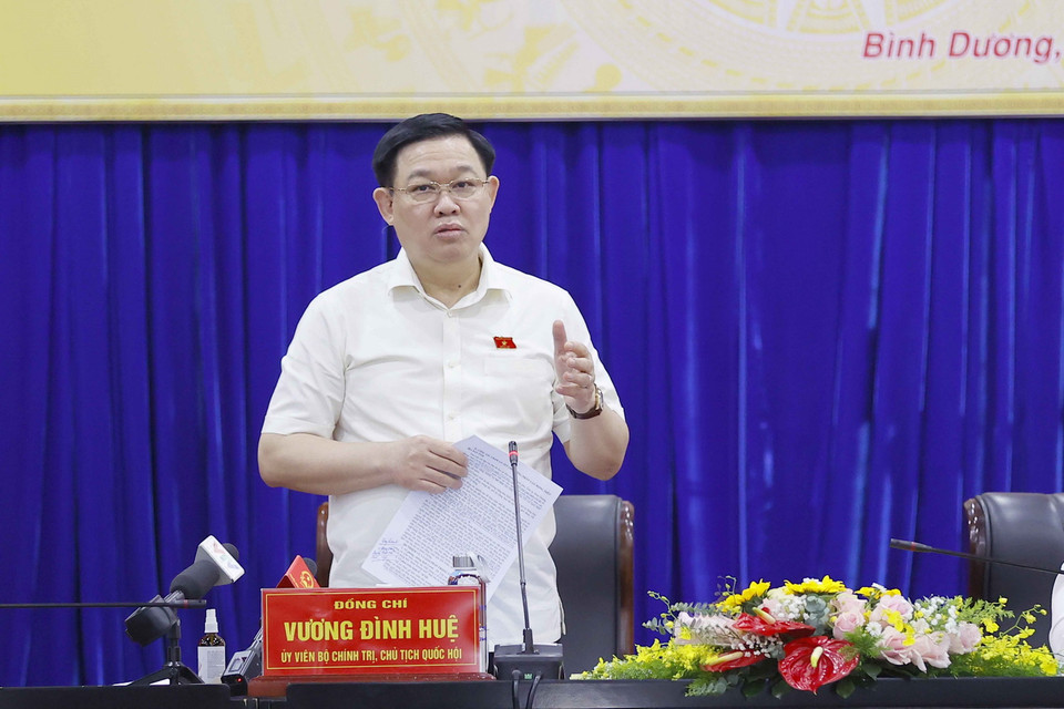 Chủ tịch Quốc hội Vương Đình Huệ phát biểu. (Ảnh: Doãn Tấn/TTXVN)