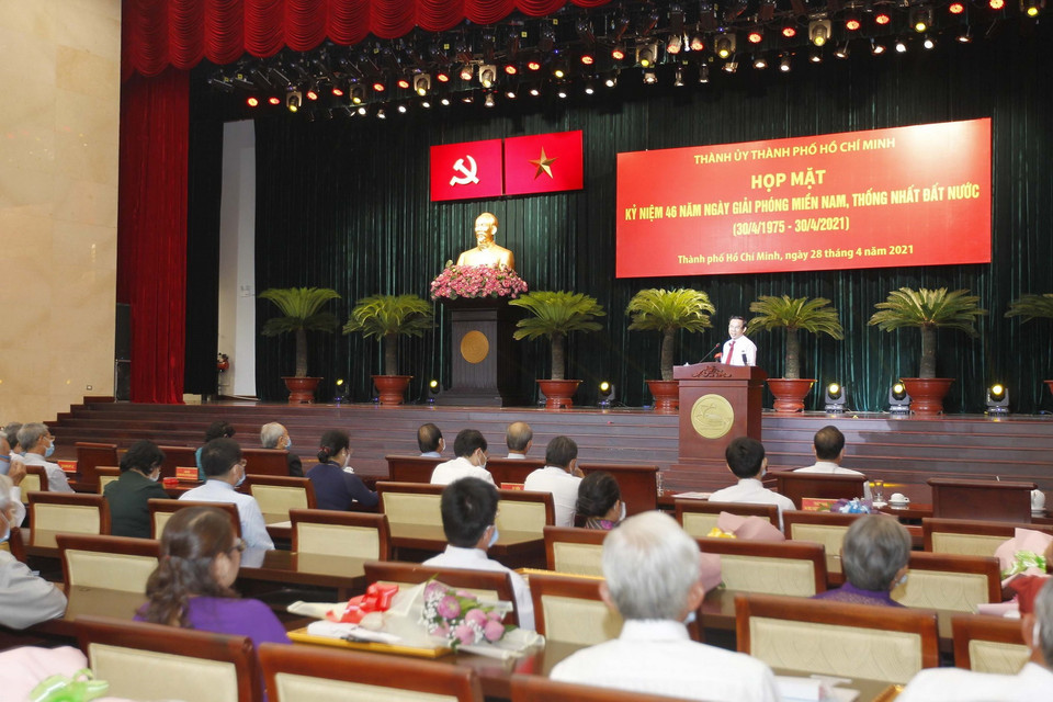 Quang cảnh buổi họp mặt. (Ảnh: Thanh Vũ/TTXVN)