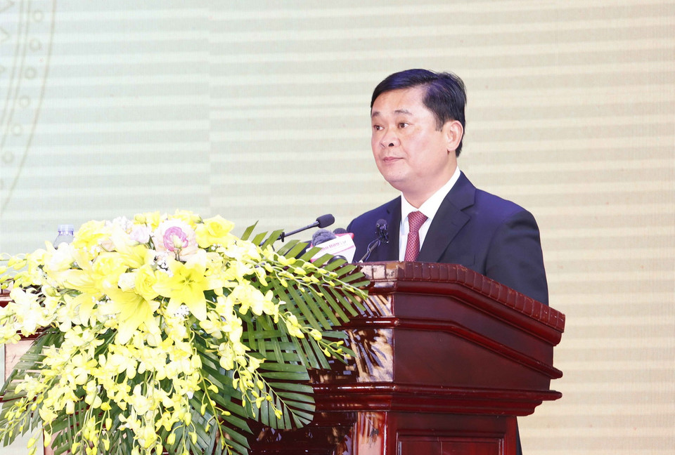 Bí thư Tỉnh ủy Nghệ An Thái Thanh Quý phát biểu. Ảnh: Doãn Tấn - TTXVN