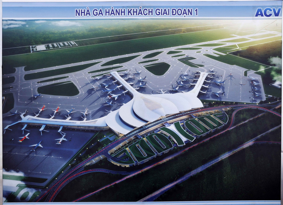 Dự án đầu tư xây dựng Cảng hàng không quốc tế Long Thành. (Ảnh: Doãn Tấn/TTXVN)