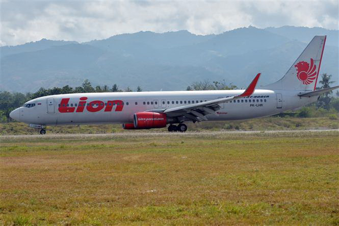 Một máy bay của hãng hàng không Lion Air tại sân bay ở Palu, Indonesia. (Nguồn: AFP/TTXVN)