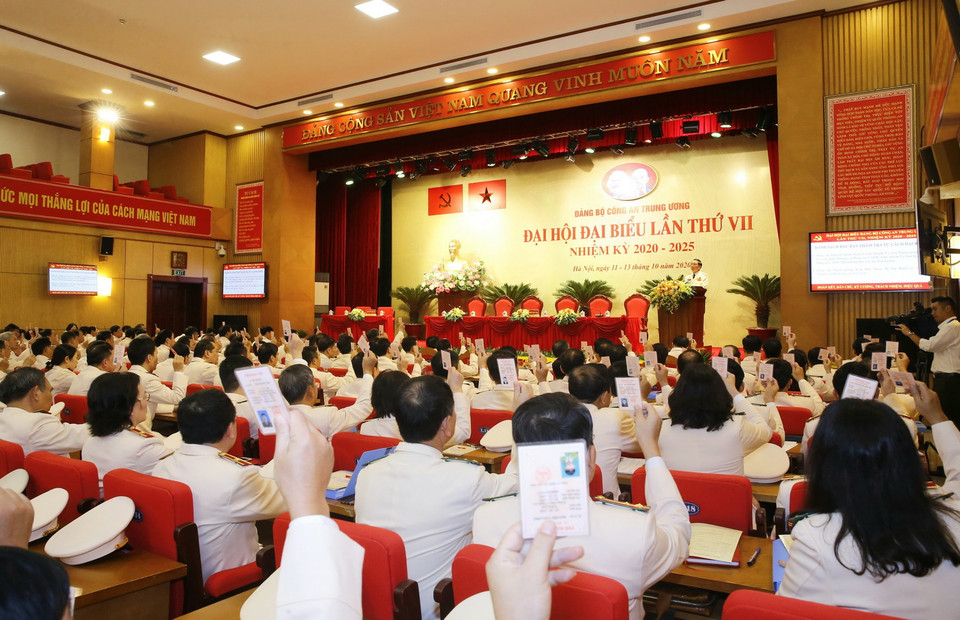 Đại biểu biểu quyết thông qua chương trình đại hội. (Ảnh: Doãn Tấn/TTXVN)