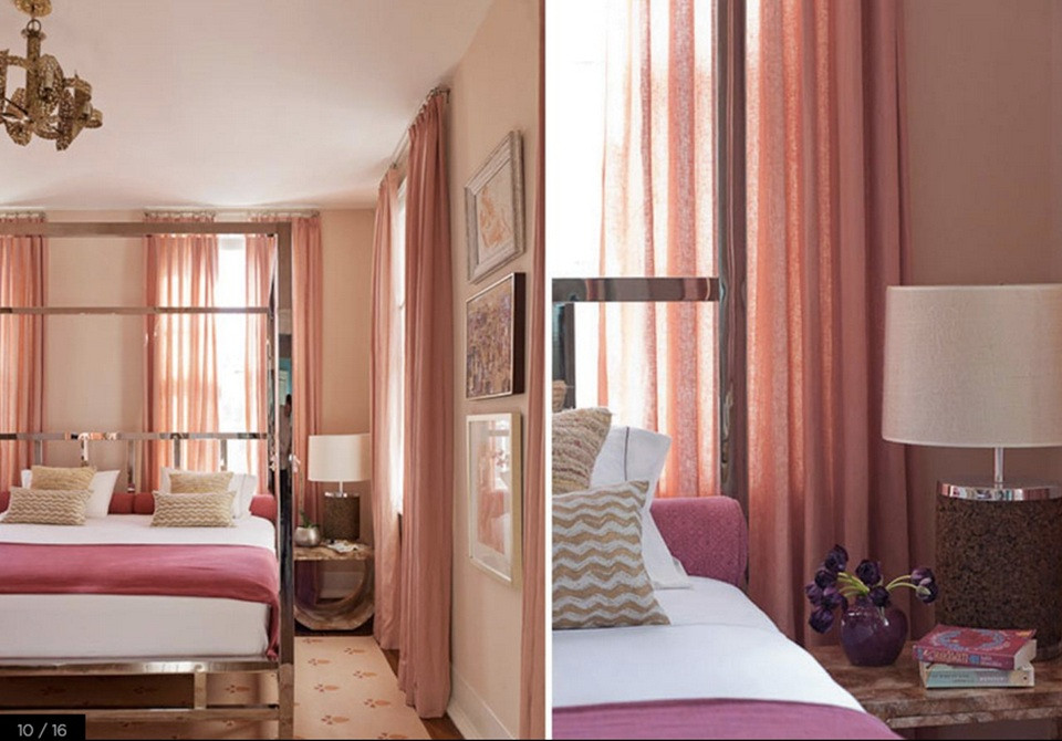 Trong phòng ngủ, kết hợp các tông màu nhạt với các tông màu đậm, giống như màu Pantone, Radiant Orchid, sẽ tạo ra một cái nhìn tinh tế hơn. (Ảnh: UMA/Vietnam+) Xu hướng: Trung tính với phong cách dân gian hiện đại