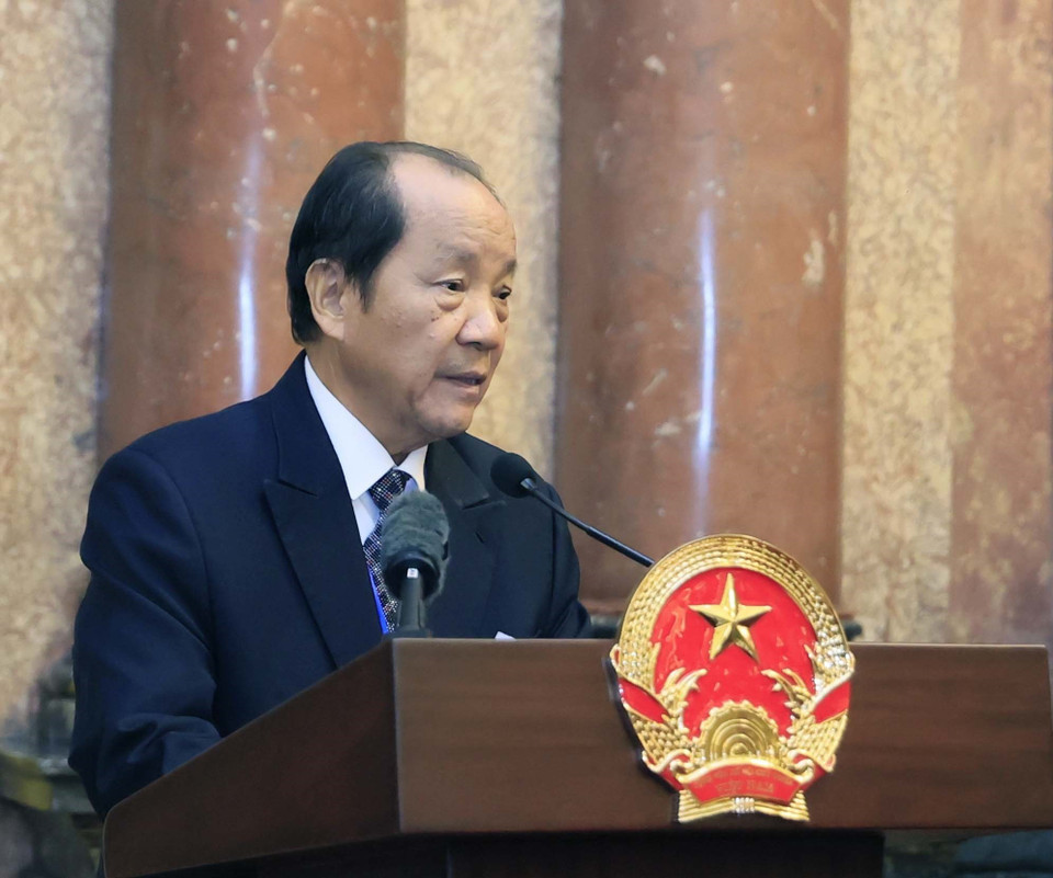 Ông Hồ Xuân Hùng, Chủ tịch Tổng hội Nông nghiệp và Phát triển Nông thôn Việt Nam phát biểu. (Ảnh: Thống Nhất/TTXVN)