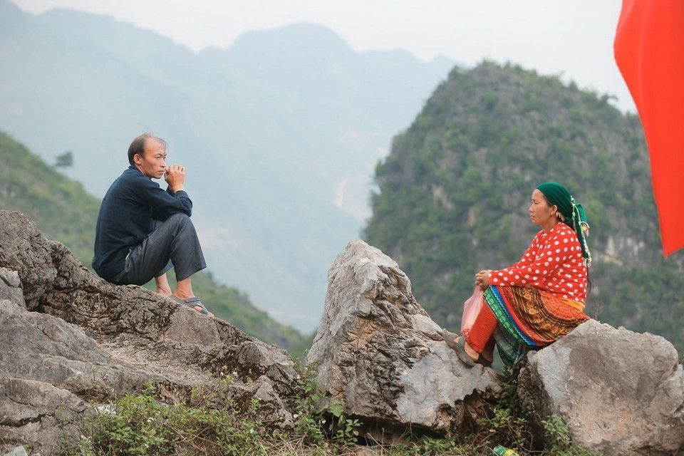Đây chính là nét đẹp văn hóa mộc mạc, giản dị của chợ tình Khau Vai. (Ảnh: Minh Quyết/TTXVN)