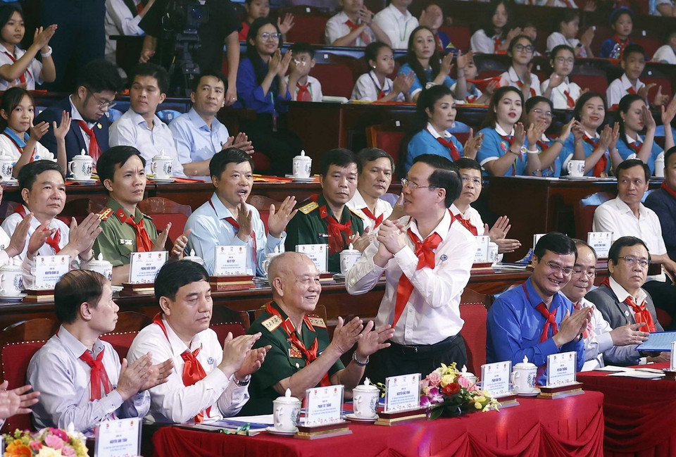 Chủ tịch nước Võ Văn Thưởng dự Lễ kỷ niệm. (Ảnh: Thống Nhất/TTXVN)