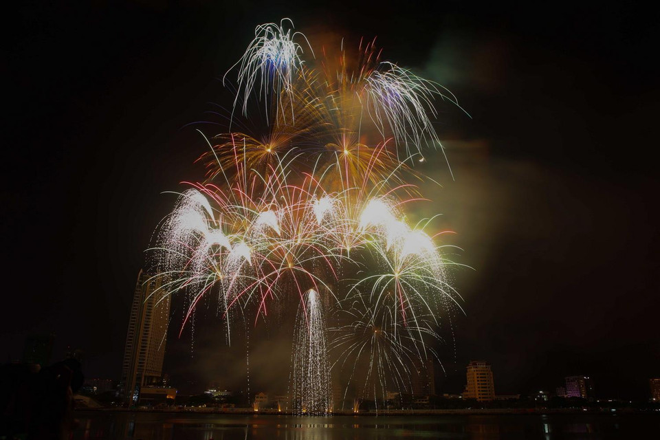 Màn trình diễn pháo hoa của đội Brazil. (Ảnh: Trần Lê Lâm/TTXVN)