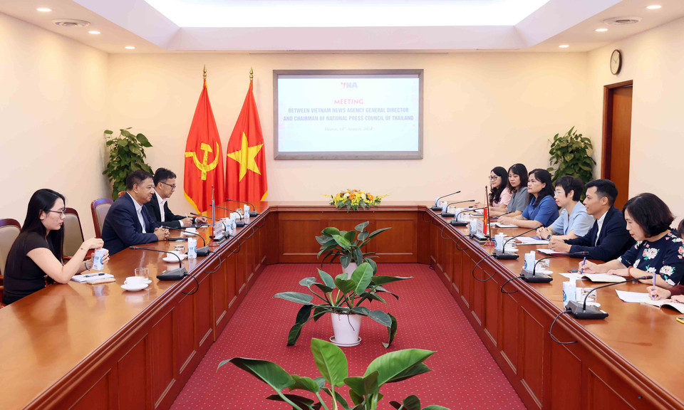 Quang cảnh buổi tiếp. (Ảnh: An Đăng/TTXVN)