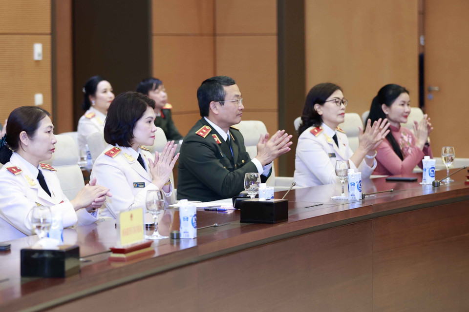 Các đại biểu tại buổi gặp mặt. (Ảnh: Doãn Tấn/TTXVN)