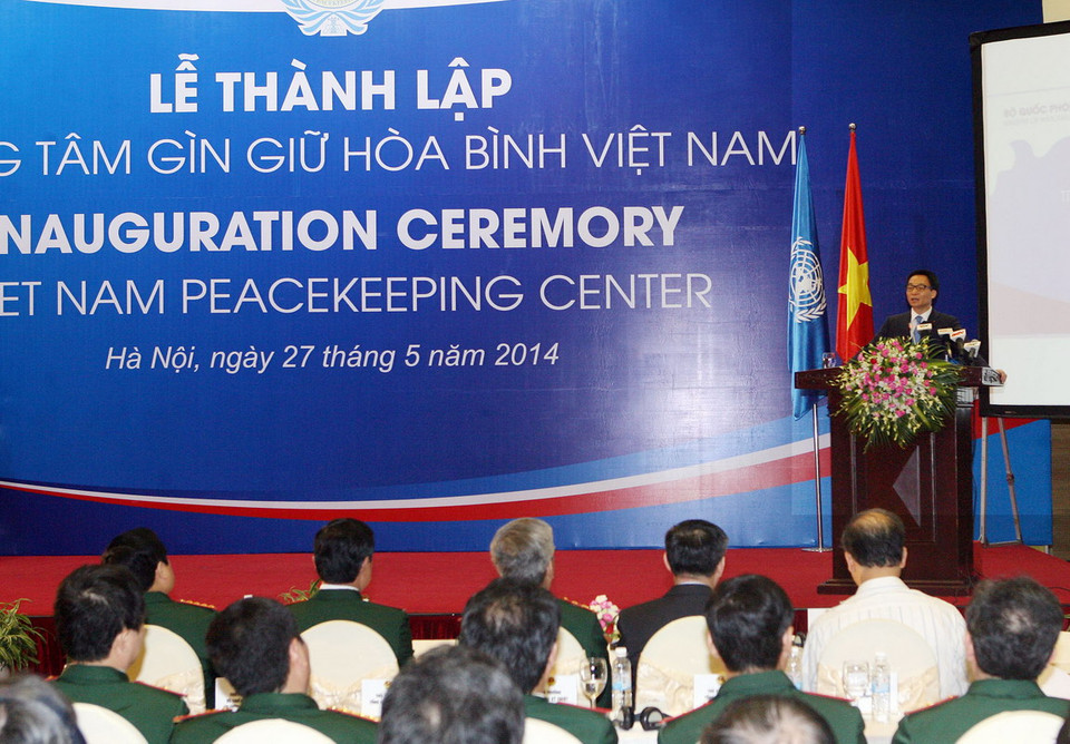 Phó Thủ tướng Vũ Đức Đam phát biểu tại buổi lễ. (Ảnh: Trọng Đức/TTXVN)