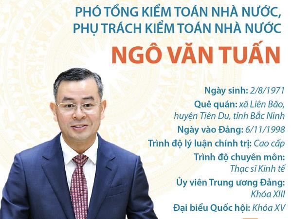 Chủ tịch Quốc hội Vương Đình Huệ trao Quyết định của Bộ Chính trị cho ông Ngô Văn Tuấn. (Ảnh: Doãn Tấn/TTXVN)