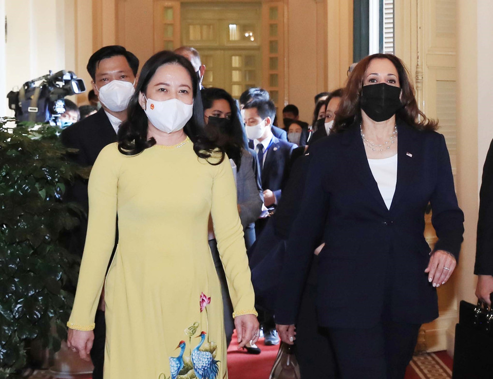 Phó Tổng thống Hợp chúng quốc Hoa Kỳ Kamala Harris sẽ thăm Việt Nam từ ngày 24-26/8, theo lời mời của Phó Chủ tịch nước Võ Thị Ánh Xuân. (Ảnh: Trọng Đức/TTXVN)