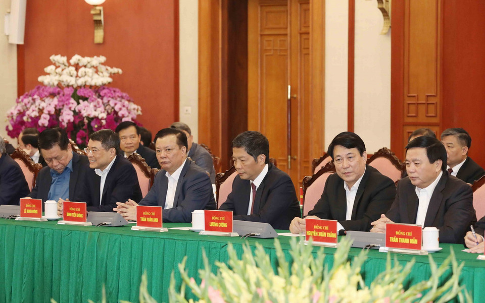 Đại biểu dự buổi gặp mặt. (Ảnh: Phương Hoa/TTXVN)