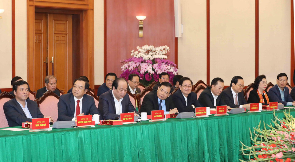 Đại biểu dự buổi gặp mặt. (Ảnh: Phương Hoa/TTXVN)