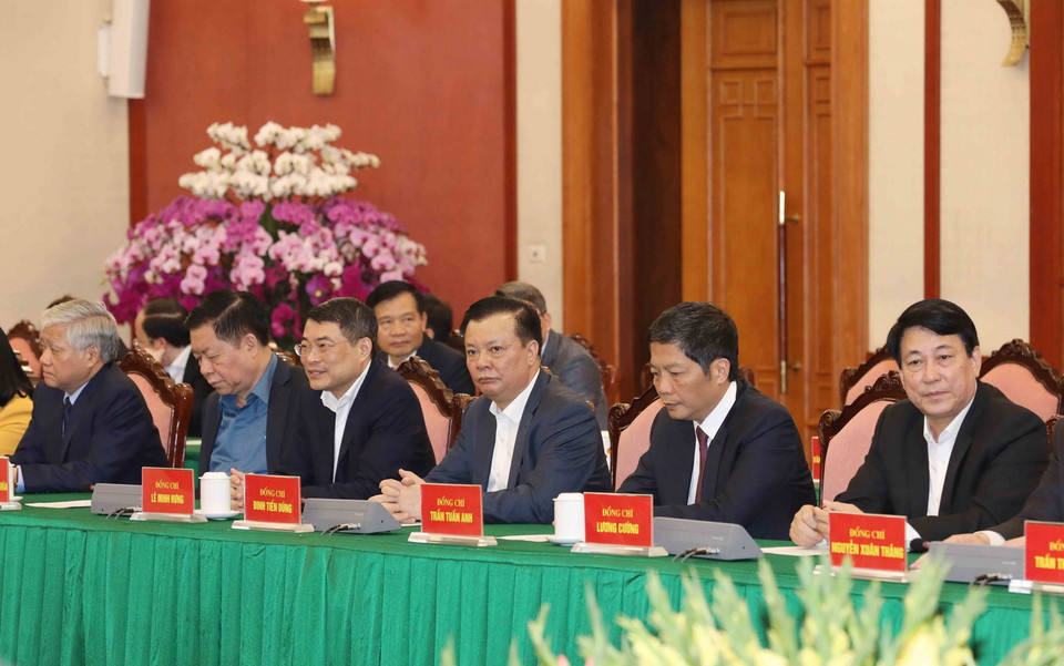 Đại biểu dự buổi gặp mặt. (Ảnh: Phương Hoa/TTXVN)