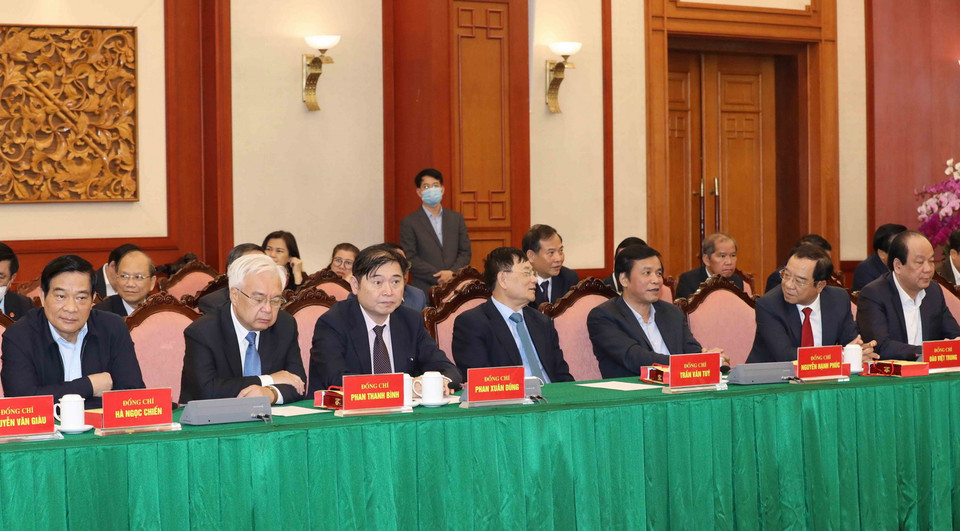 Đại biểu dự buổi gặp mặt. (Ảnh: Phương Hoa/TTXVN)