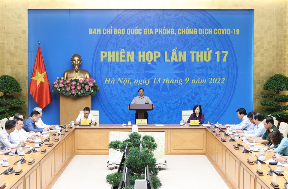 Quang cảnh phiên họp tại điểm cầu Chính phủ. (Ảnh: Dương Giang/TTXVN)