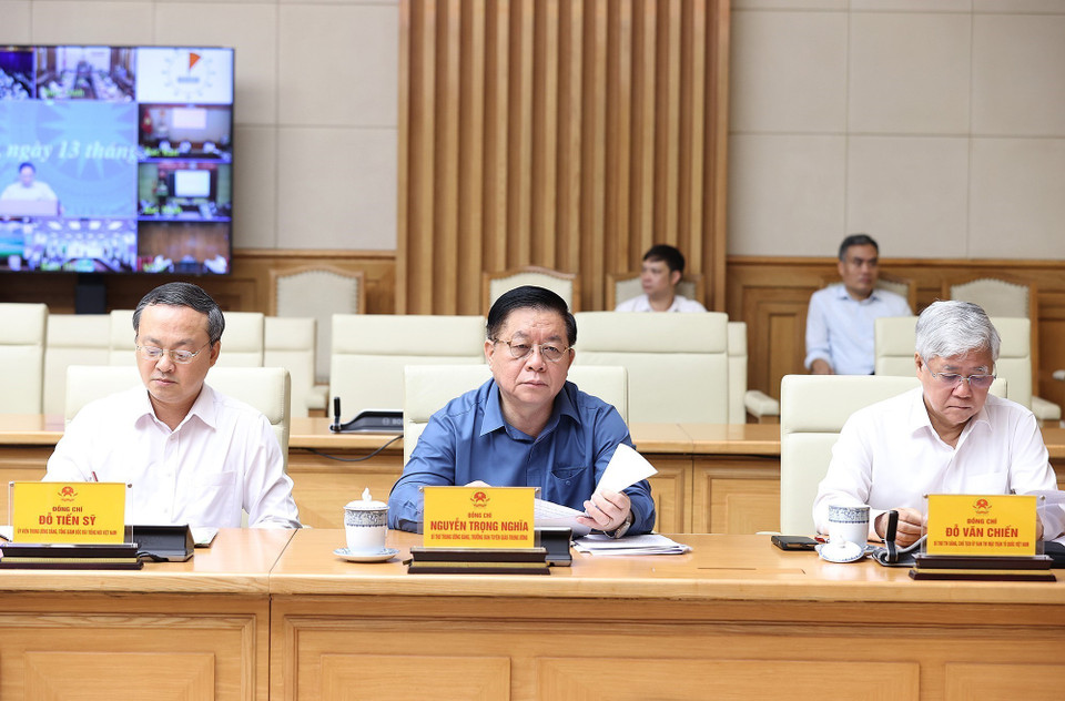 Các thành viên Ban Chỉ đạo tham dự phiên họp. (Ảnh: Dương Giang/TTXVN)