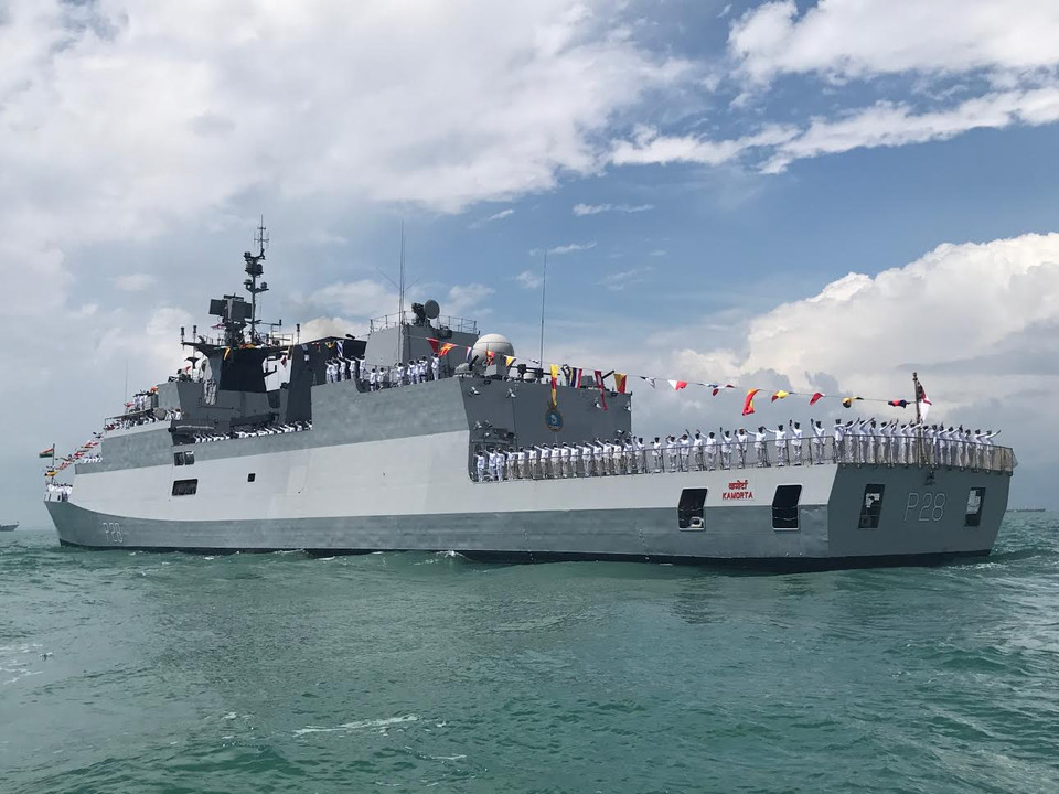 Tàu hộ vệ săn ngầm Kamorta (P-28) của Hải quân Ấn Độ.