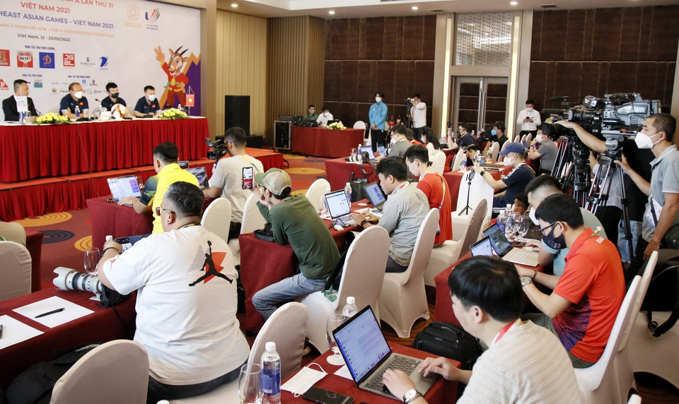 Toàn cảnh buổi họp báo. (Ảnh: Trung Kiên/TTXVN)