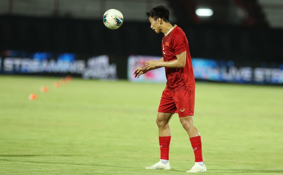 Hậu vệ Đoàn Văn Hậu. (Ảnh: Hoàng Linh/TTXVN)