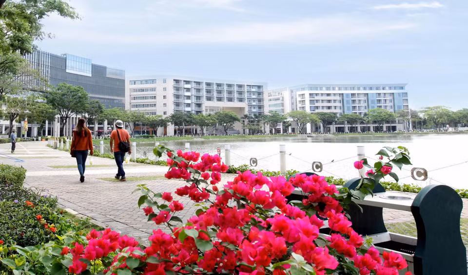 Vẻ đẹp hiện đại của Khu đô thị Phú Mỹ Hưng, TP Hồ Chí Minh. (Ảnh: Phương Vy/TTXVN)