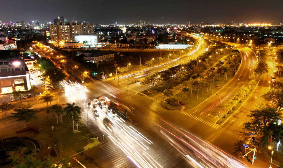 Hệ thống giao thông hiện đại ở Khu đô thị Phú Mỹ Hưng, TP Hồ Chí Minh. (Ảnh: Phương Vy/TTXVN)