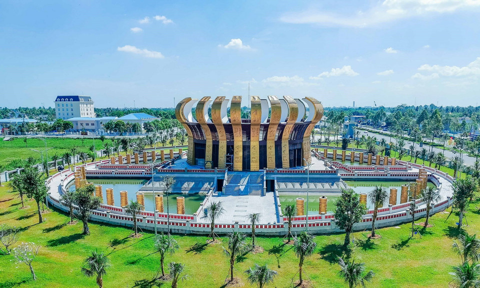 Toàn cảnh Đền thờ Vua Hùng tại thành phố Cần Thơ. (Ảnh: Thanh Liêm/TTXVN)