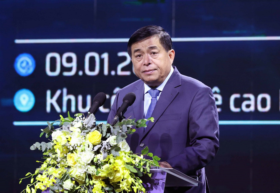  Bộ trưởng Bộ Kế hoạch và Đầu tư Nguyễn Chí Dũng phát biểu. (Ảnh: Thống Nhất/TTXVN)