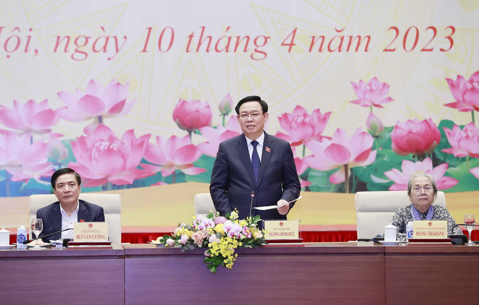 Chủ tịch Quốc hội phát biểu. (Ảnh: Doãn Tấn/TTXVN)