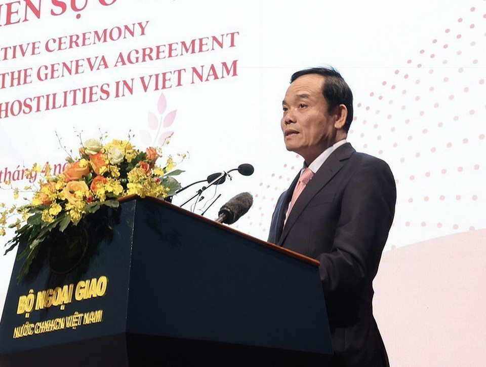 Phó Thủ tướng Trần Lưu Quang phát biểu. (Ảnh: Lâm Khánh/TTXVN)