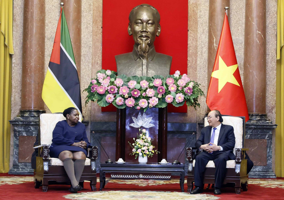 Đây là chuyến thăm Việt Nam đầu tiên của bà Esperanca Laurinda Francisco Nhiuane Bias trên cương vị Chủ tịch Quốc hội Mozambique kể từ khi nhậm chức vào tháng 1/2020 và là chuyến thăm Việt Nam đầu tiên của một vị Chủ tịch Quốc hội Mozambique nhằm thúc đẩy quan hệ hợp tác giữa hai Quốc hội. (Ảnh: Thống Nhất/TTXVN)