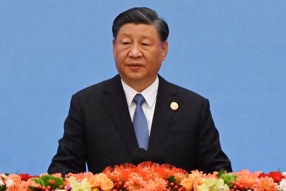 Chủ tịch Trung Quốc Tập Cận Bình phát biểu tại Lễ Khai mạc. (Ảnh: AFP/TTXVN) 