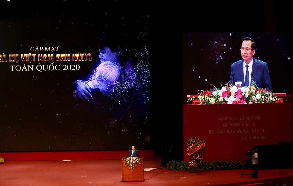 Bộ trưởng Bộ Lao động-Thương binh và Xã hội Đào Ngọc Dung phát biểu. (Ảnh: Dương Giang/TTXVN)