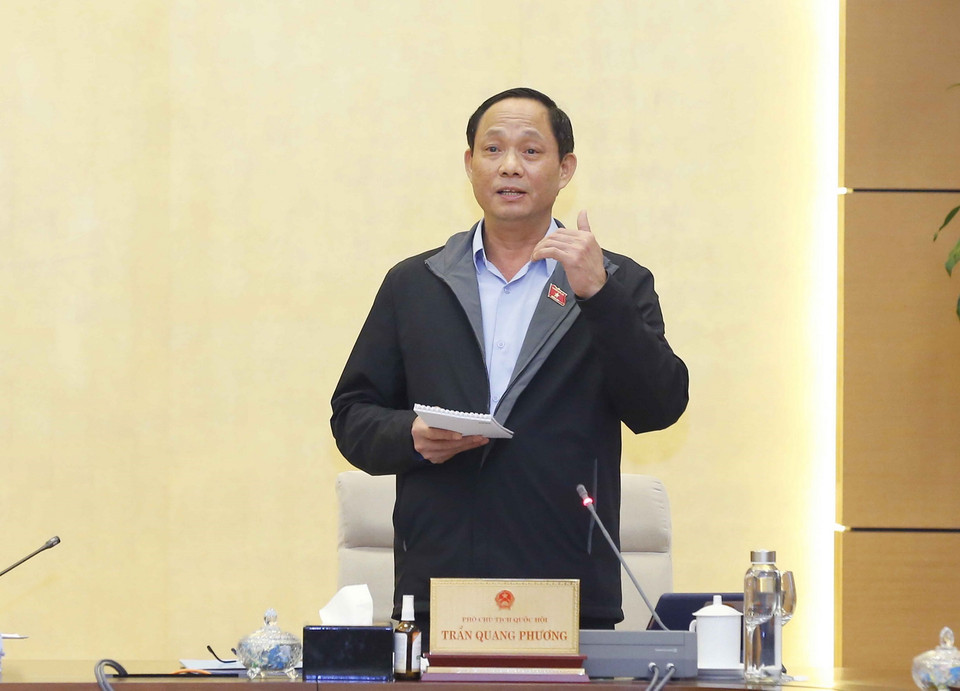 Phó Chủ tịch Quốc hội Trần Quang Phương phát biểu. (Ảnh: Doãn Tấn/TTXVN)