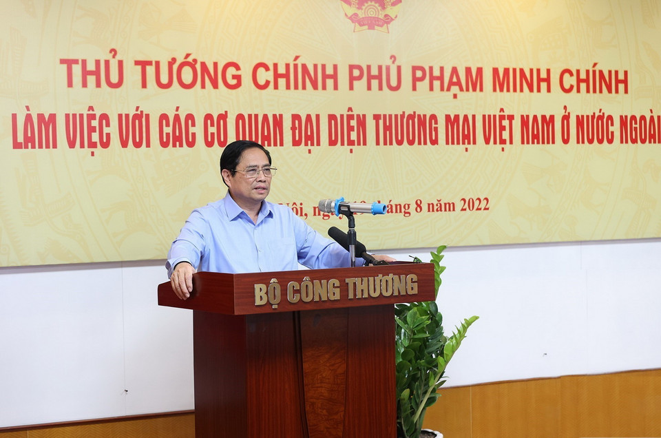 Thủ tướng Phạm Minh Chính phát biểu tại Hội nghị. (Ảnh: Dương Giang/TTXVN)