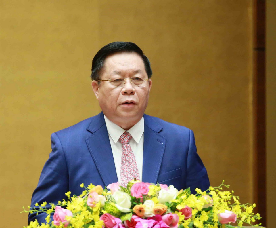 Bí thư Trung ương Đảng, Trưởng Ban Tuyên giáo Trung ương Nguyễn Trọng Nghĩa phát biểu bế mạc Hội nghị. (Ảnh: Phương Hoa/TTXVN)