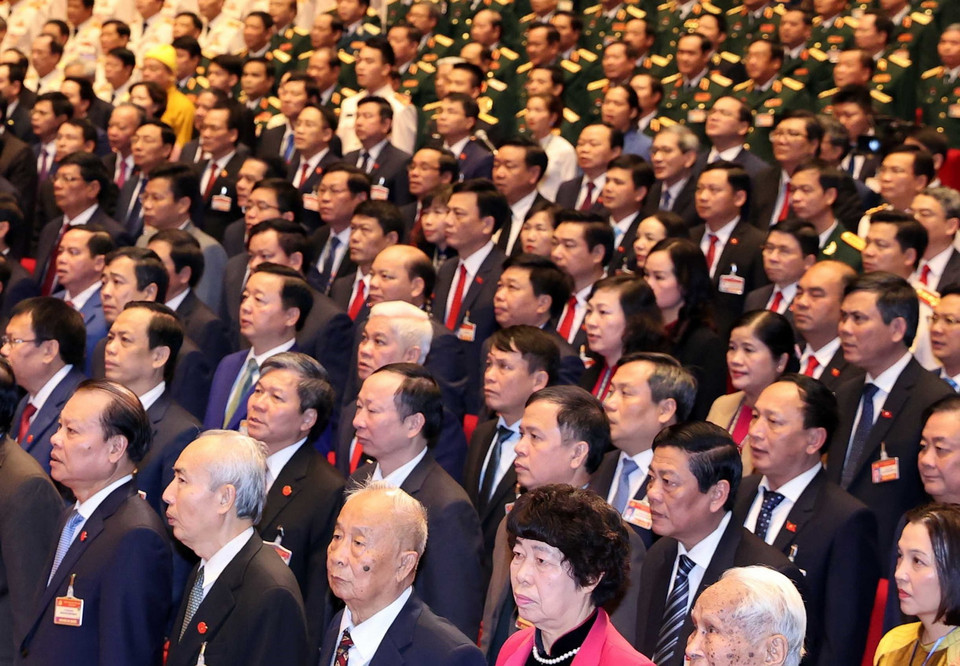 Đại biểu dự phiên khai mạc Đại hội. (Ảnh: TTXVN)