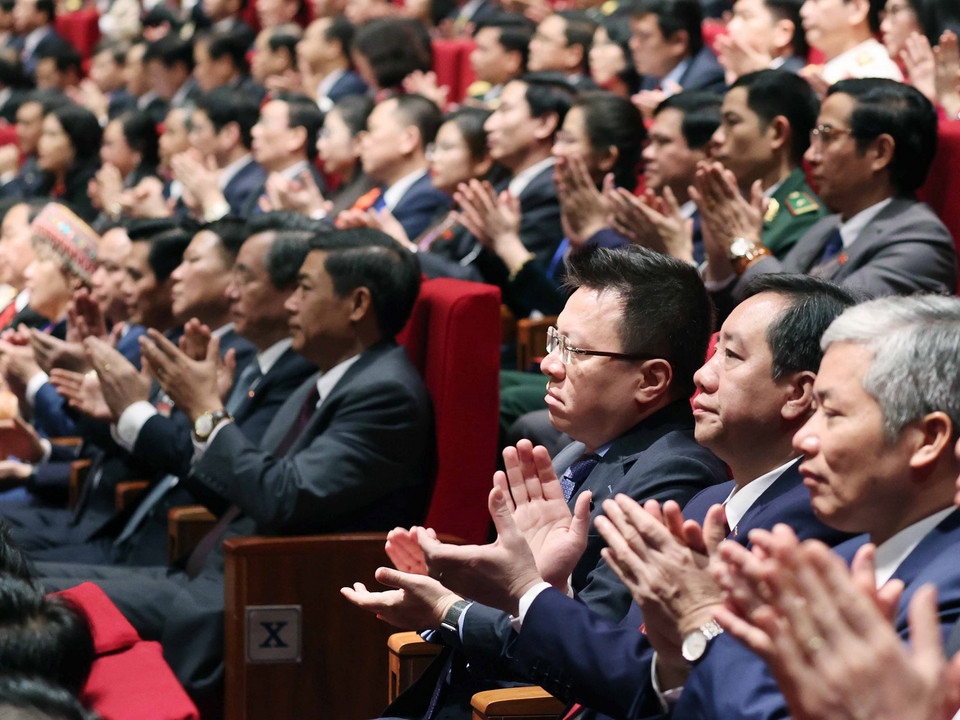 Các đại biểu dự phiên khai mạc Đại hội. (Ảnh: TTXVN)