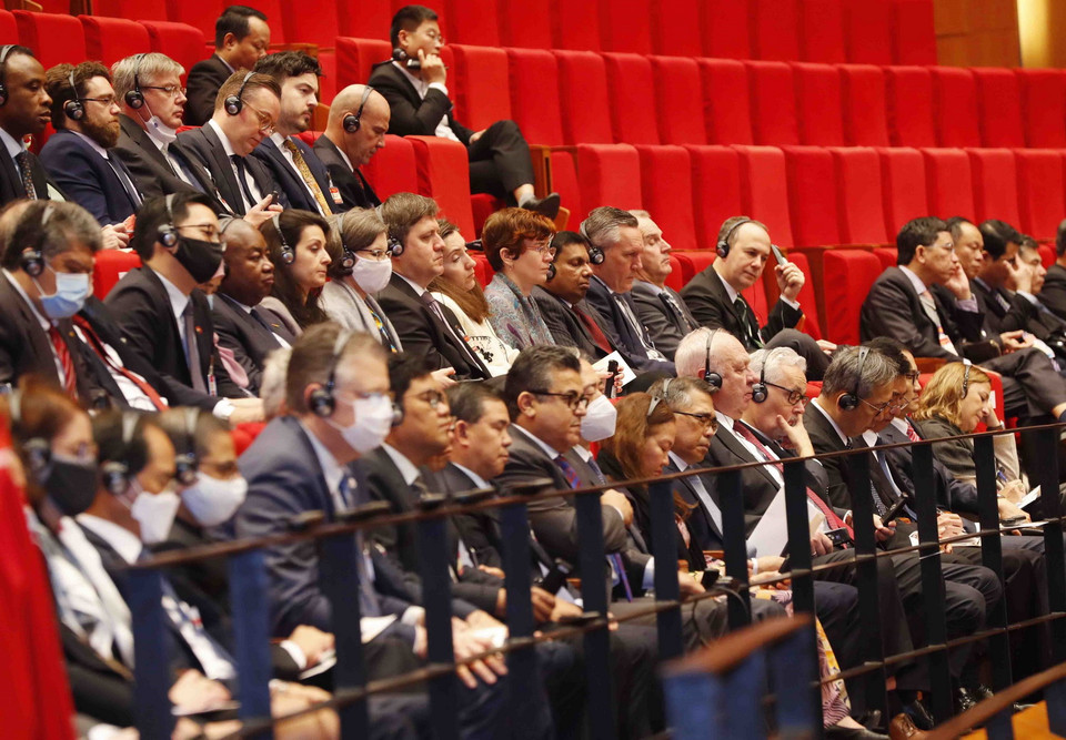 Các đại biểu quốc tế dự Đại hội. (Ảnh: TTXVN)