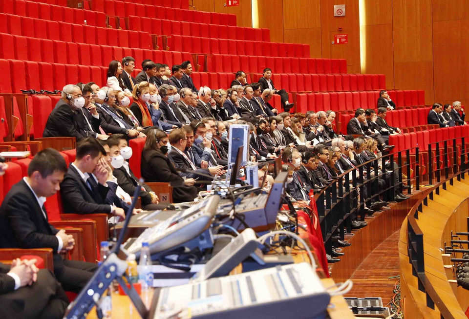 Các đại biểu quốc tế dự Đại hội. (Ảnh: TTXVN)