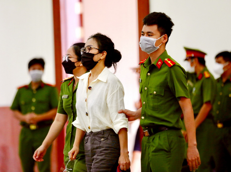  Bị cáo Lê Thị Thanh Thúy bị tuyên phạt y án sơ thẩm. (Ảnh: Thành Chung/TTXVN)