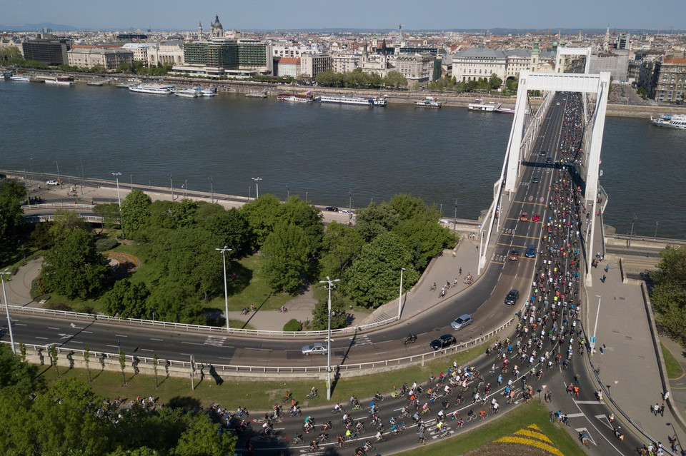 Sự kiện này mang tên 'Tôi đạp xe quanh Budapest.' (Nguồn: THX/TTXVN)