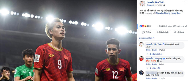 Cầu thủ Việt Nam thi nhau chia sẻ 'Anh sẽ về nhưng không phải hôm nay' ảnh 5