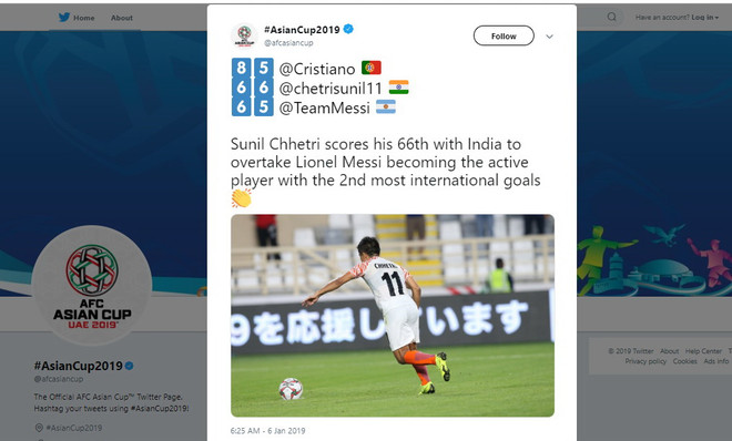 Lập cú đúp vào lưới Thái Lan, Sunil Chhetri vượt mặt Lionel Messi ảnh 2